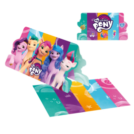 My Little Pony uitnodigingen 8 stuks + enveloppen