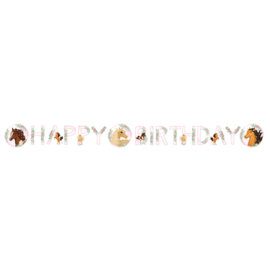 Paard letterslinger Happy Birthday 1,4m