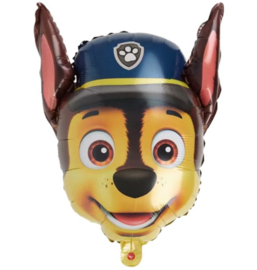 Paw Patrol Chase gezicht folie ballon 50x40cm