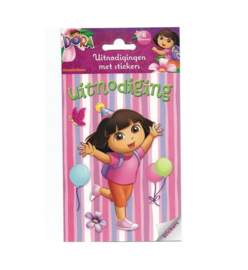 Dora the Explorer uitnodigingen met stickers