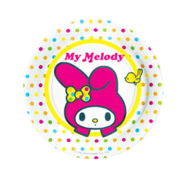 My Melody Hello Kitty bordjes 8 stuks 18cm