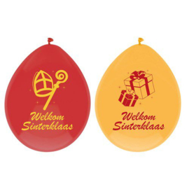 Welkom sinterklaas ballonnen 6 stuks