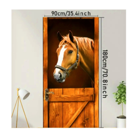 Paarden versiering deur banner 90x180cm