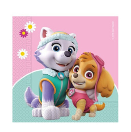 Paw Patrol servetten roze 20 stuks 33x33cm