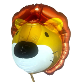 Leeuw dierenhoofd folie ballon 3D 52x33cm