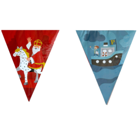 Sinterklaas slinger 6 meter plastic metallic
