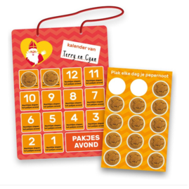 Sinterklaas aftelkalender tot pakjesavond + stickervel