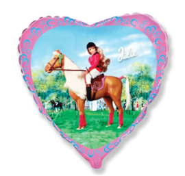 Barbie op paard folie ballon 45cm