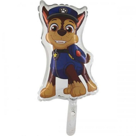 Paw Patrol Chase folie ballon op stok 35cm