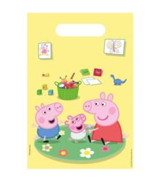 Peppa Pig feestzakjes papier 6 stuks