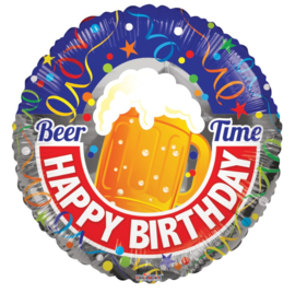 Verjaardag bier heliumballon 45cm