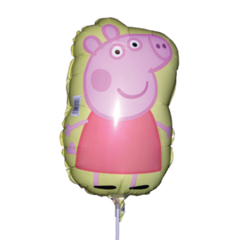 Peppa Pig folie ballon op stok 35cm