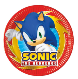 Sonic the Hedgehog bordjes 8 stuks 20cm