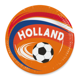 Holland oranje voetbal borden 8st 23cm