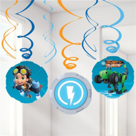 Rusty rivets hangdecoratie 3 stuks