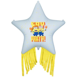 Minions folie ballon stervormig met franjes 72x72cm