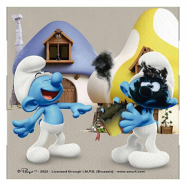 Smurfen servetten 20 stuks 33x33cm