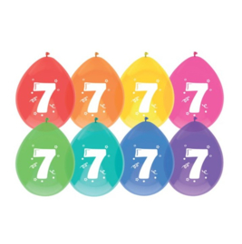 Zeven jaar ballonnen 8 stuks 30cm