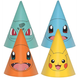 Pokemon feesthoedjes 8 stuks