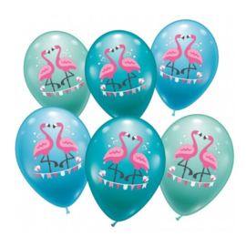 Flamingo ballonnen 5 stuks