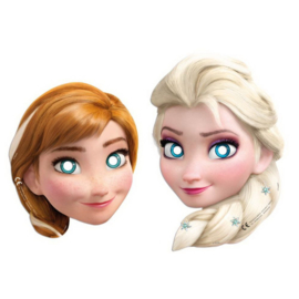 Frozen maskers Anna en Elsa 6 stuks