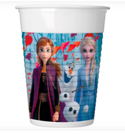 Frozen 2 bekers plastic 6 stuks  200ml