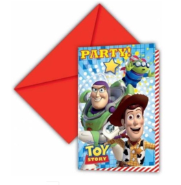 Toy Story uitnodigingen 6 stuks