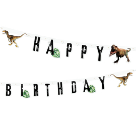 Jurassic dinosaurus Happy Birthday letterslinger 205cm