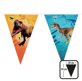 Jurassic dinosaurus vlaggenlijn plastic 6m