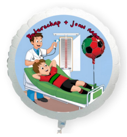 Nijmegen voetbal beterschap folie ballon XL met eigen naam 58cm