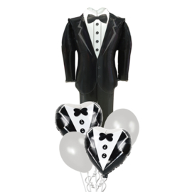 Bruidegom bruiloft folie ballonnenset 5st