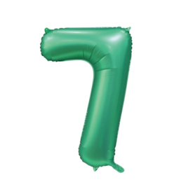 Folie ballon groen cijfer zeven 86cm