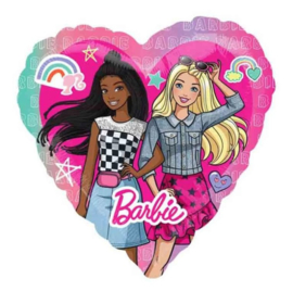 Barbie folie ballon hartvormig 71x71cm