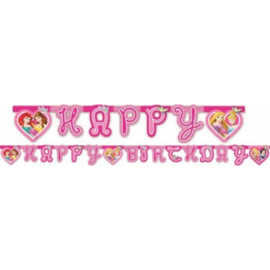 Prinsessen letterslinger Happy Birthday 1,75m