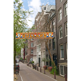 Oranje Holland spandoek 370x60cm