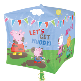 Peppa Pig kubus folie ballon 40cm