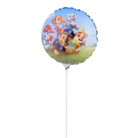Paw Patrol folie ballon op stok 18cm
