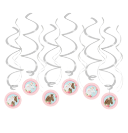Paarden hangdecoratie 6 stuks 70cm