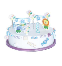 Taartversiering set 1 jaar 10-delig