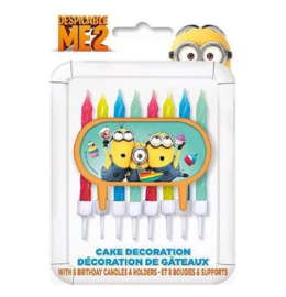 Minions taartkaarsjes 8 stuks