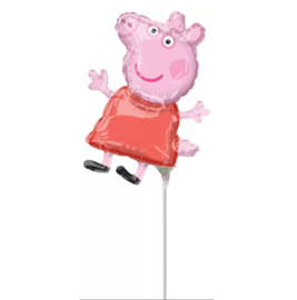 Peppa Pig folie ballon op stok 25cm