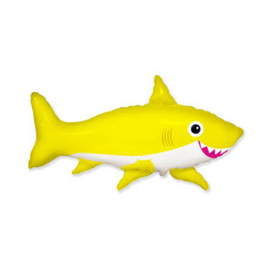 Happy Shark folie ballon geel 75cm