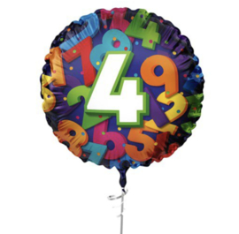 Vier jaar heliumballon 45cm