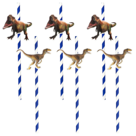 Jurassic dinosaurus rietjes 6 stuks