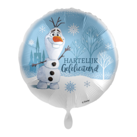 Frozen Olaf gefeliciteerd folie ballon 43cm
