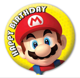 Super Mario Happy Birthday  folie ballon 45cm