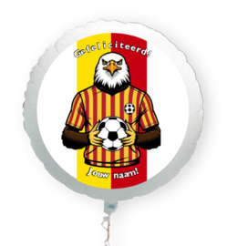 Voetbal Deventer folie ballon XL met eigen naam 58cm