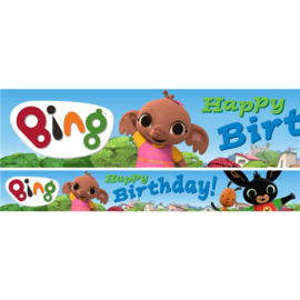 Bing Konijn Happy Birthday banner 1m 3 stuks