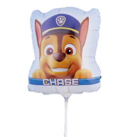 Paw Patrol Chase folie ballon op stok 23cm