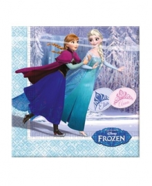 Frozen schaatsen servetten  20 stuks 33cm